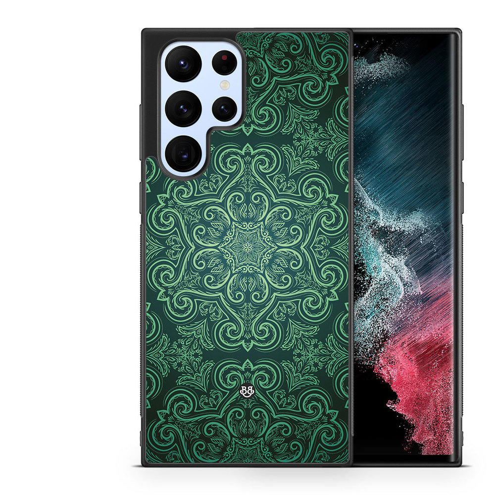 Samsung Galaxy S23 Ultra 5G Case - Green Retro Pattern