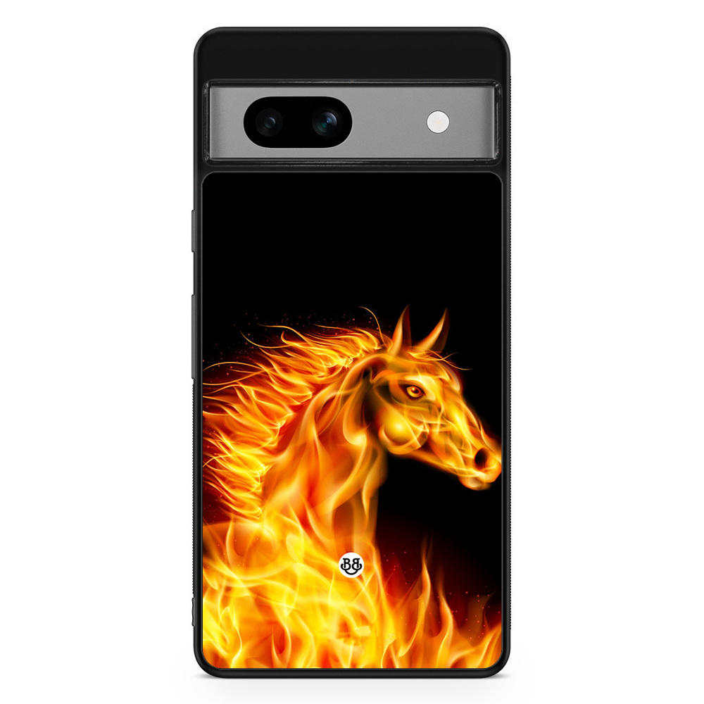Google Pixel 7a Case - Flames Horse