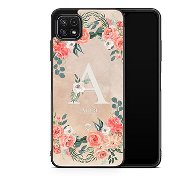 Samsung Galaxy A22 5G Custom Case - Monogram Sand