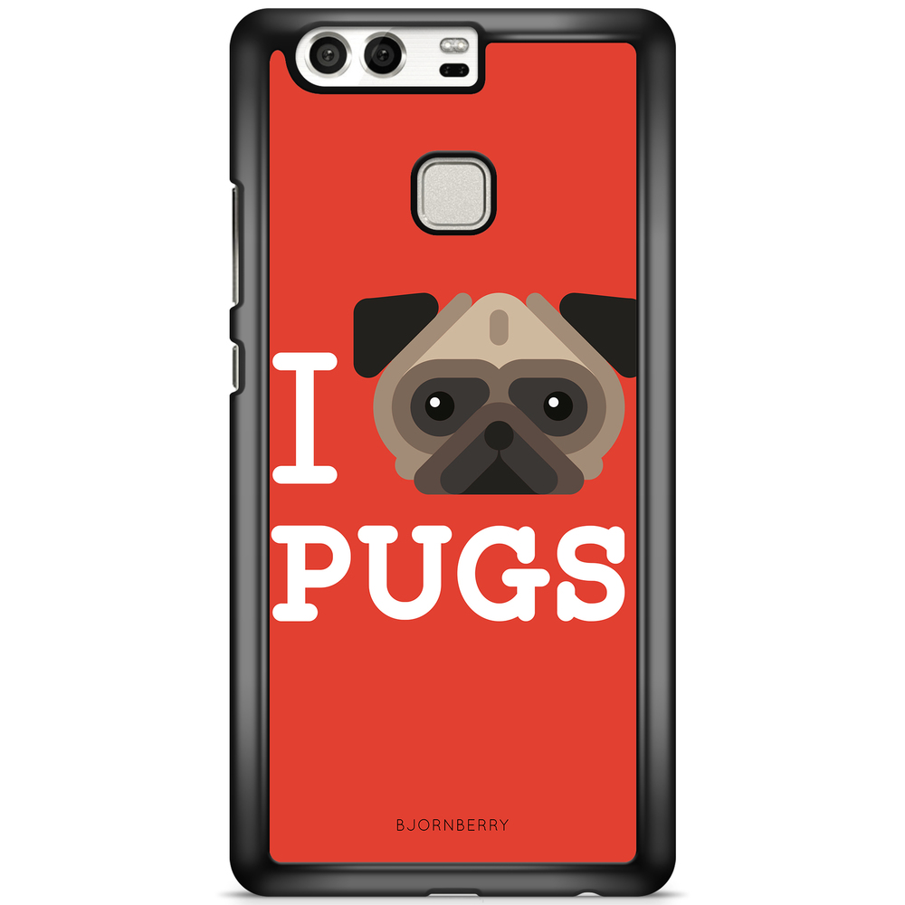 Huawei P9 Skal - I Love Pugs | Mobilskal & Mobilfodral BJORNBERRY