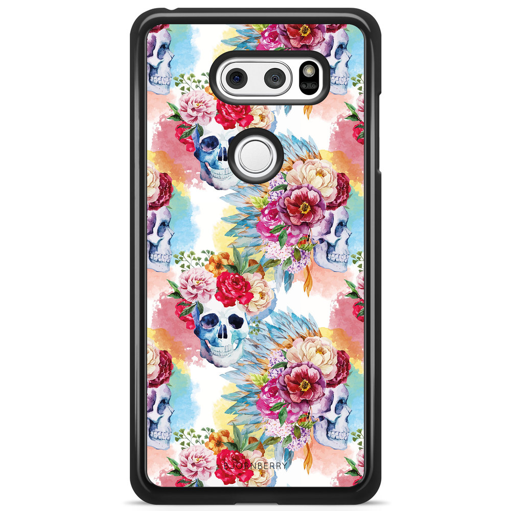LG V30 Case - Skulls And Flowers