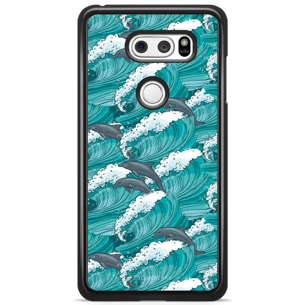 LG V30 Case - Waves And Dolphins