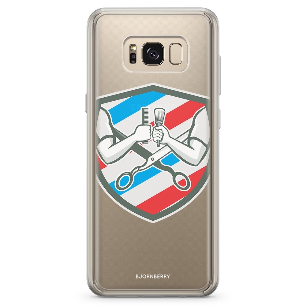 Samsung Galaxy S8 Plus Fashion Skal - Barberare Logo
