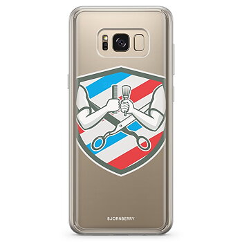 Samsung Galaxy S8 Plus Fashion Skal - Barberare Logo