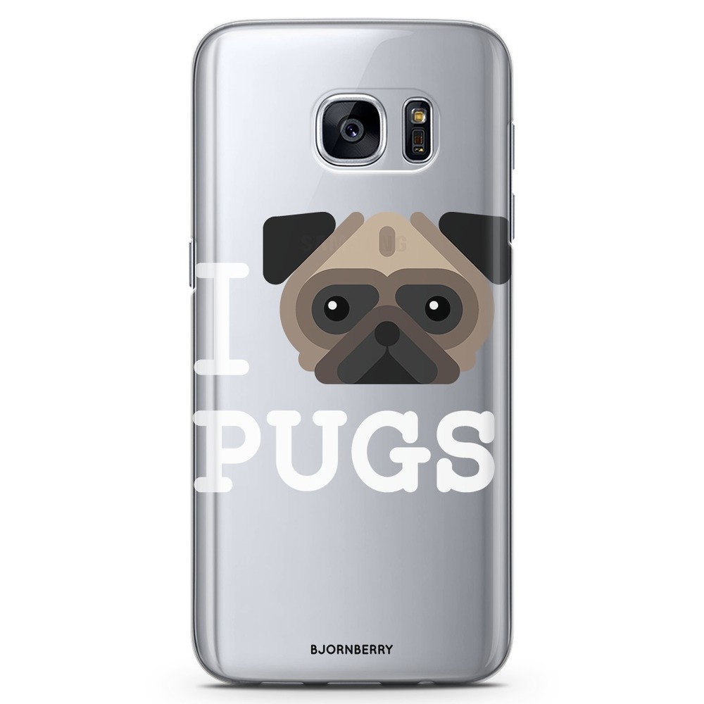 Samsung Galaxy S7 TPU Case - I Love Pugs