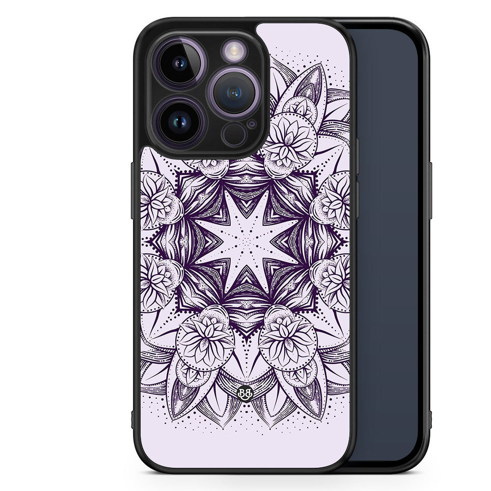 iPhone 14 Pro Case - Purple Mandala