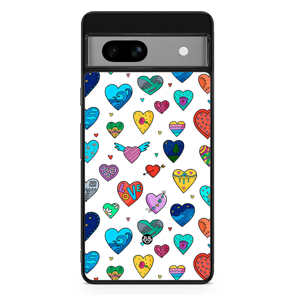 Google Pixel 7a Case - Hearts