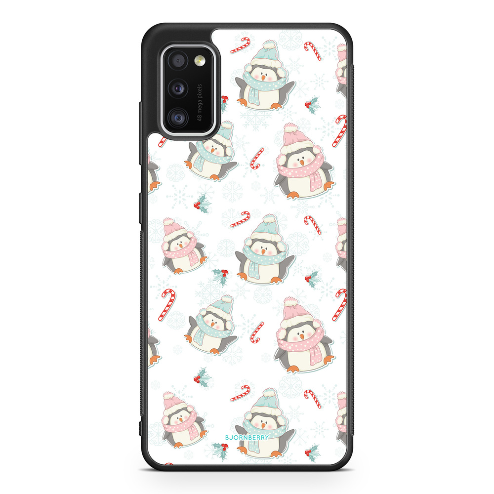 Samsung Galaxy A41 Case - Christmas Penguins