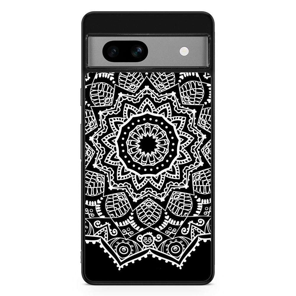 Google Pixel 7a Case - White Mandala