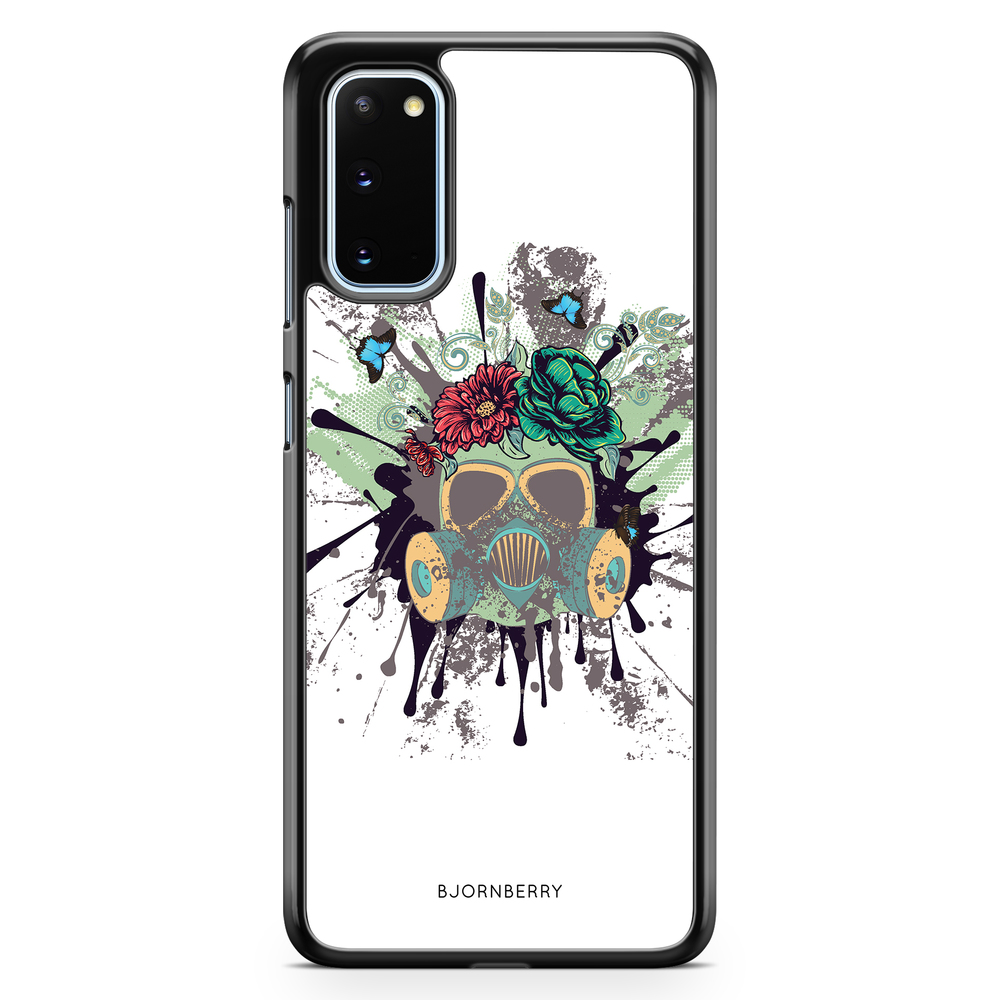 Samsung Galaxy S20 Case - Gas Mask Flowers