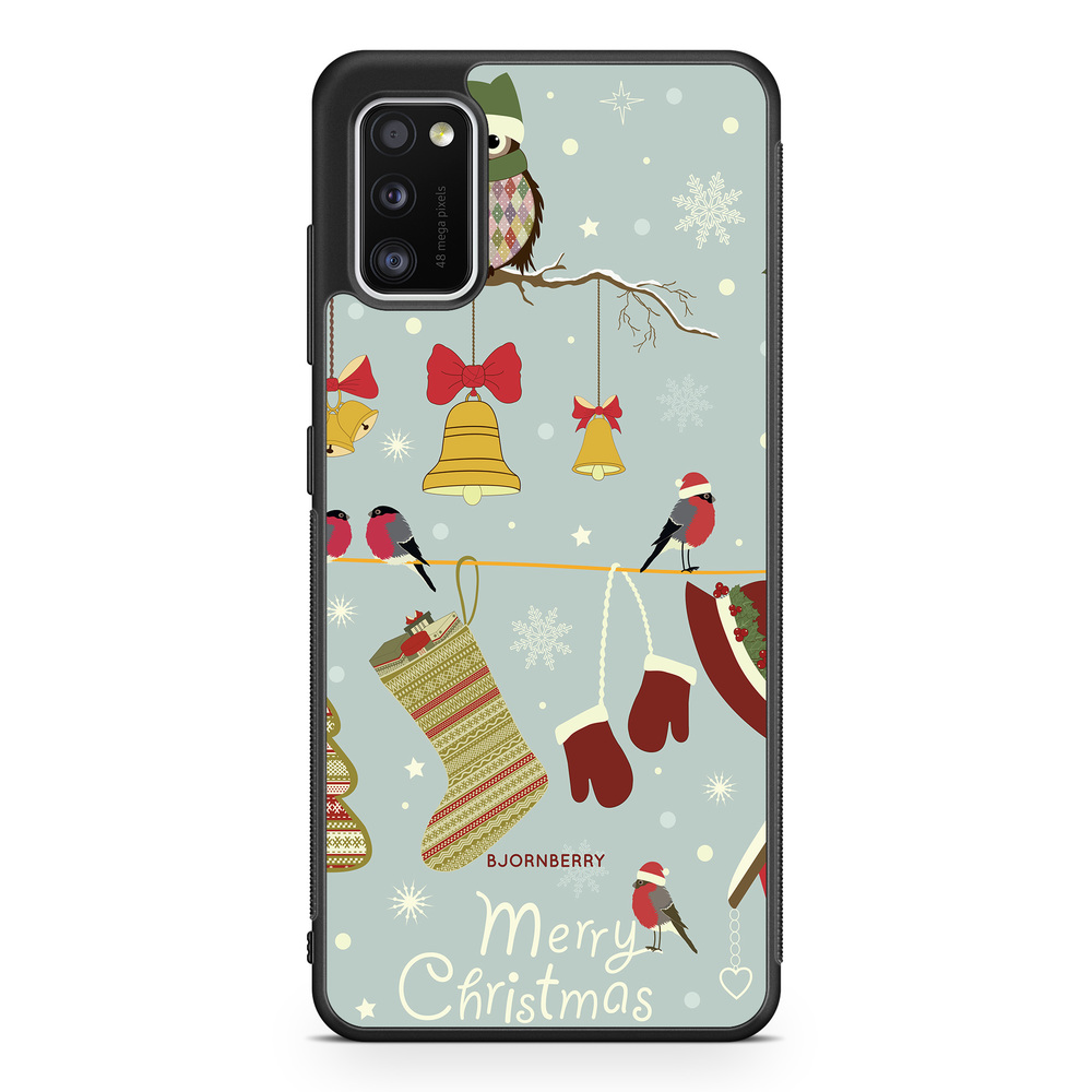 Samsung Galaxy A41 Case - Christmas Owls