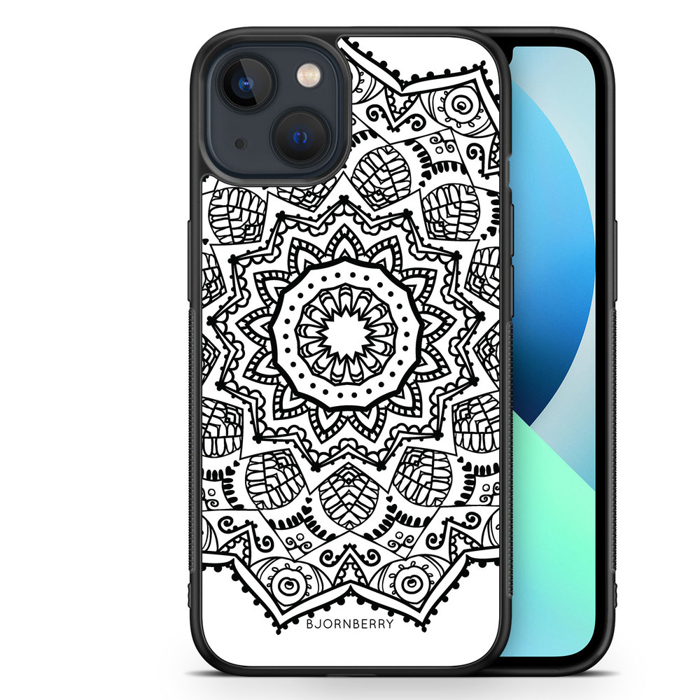 iPhone 13 Mini Case - Black Mandala