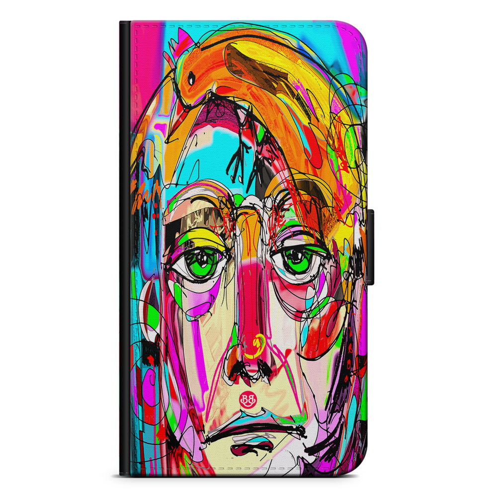 Motorola Moto E40 Wallet Case - Abstract Portrait