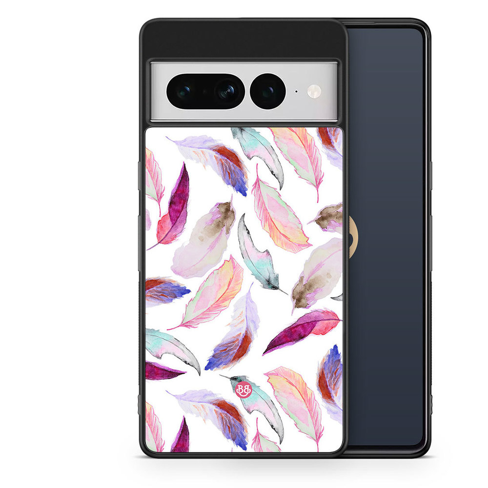 Google Pixel 7 Pro Case - Watercolor Feathers