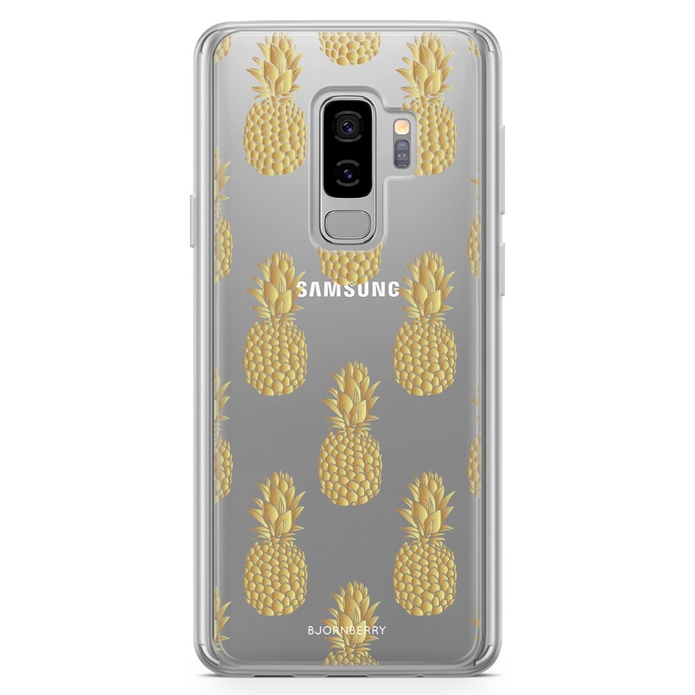 Samsung Galaxy S9 Plus Fashion Skal - Guldiga Ananas
