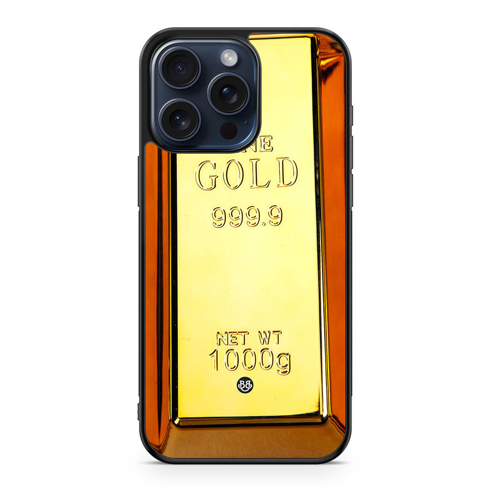 iPhone 15 Pro Max Case - Gold brick