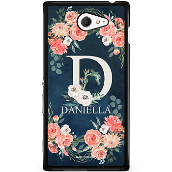 Sony Xperia M2 Aqua Skal Custom - Monogram Namn