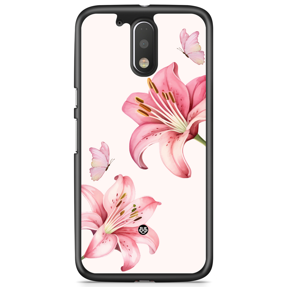 Moto G4/G4 Plus Case - WILD BLOOM - Pink Lily
