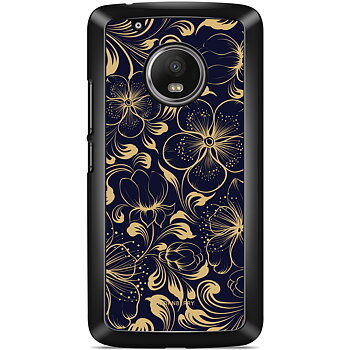 Motorola/Lenovo Moto G5 Case - Dark Blue Flowers