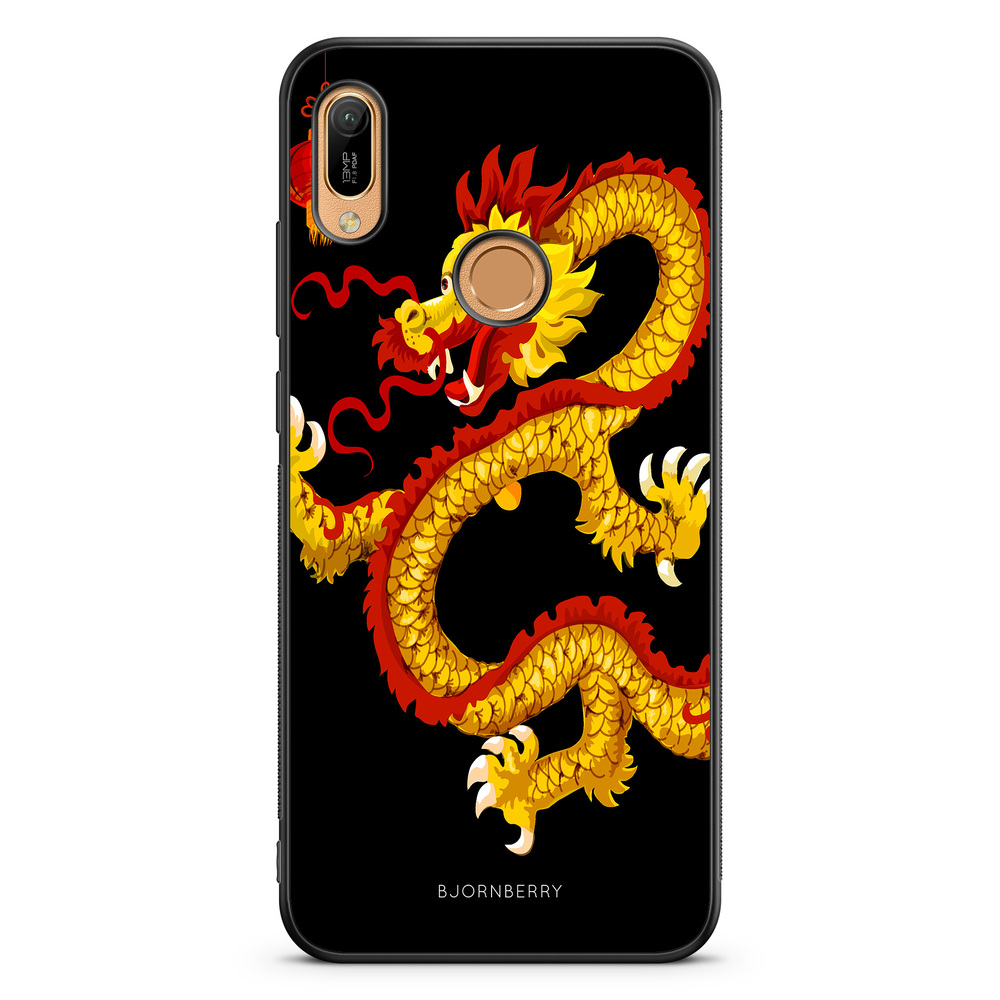 Huawei Y6 2019 Case - Yellow Dragon