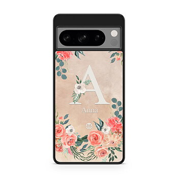 Google Pixel 8 Pro Custom Skal - Monogram Sand