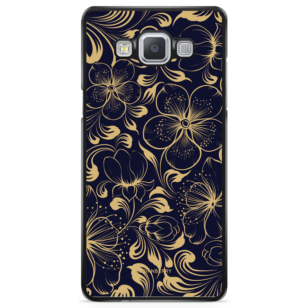 Samsung Galaxy A5 (2015) Case - Dark Blue Flowers