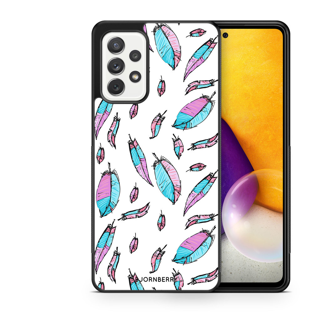 Samsung Galaxy A52/A52s 5G Case - Pink/Blue Feathers