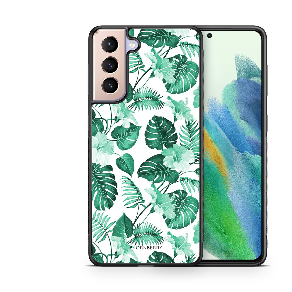 Samsung Galaxy S21 FE 5G Case - Turquoise Flowers