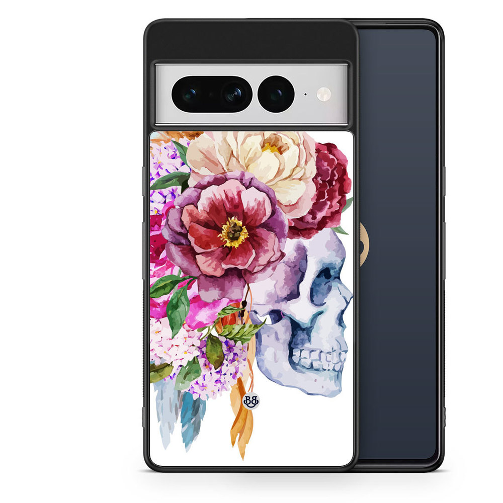 Google Pixel 7 Pro Case - Skull & Flowers