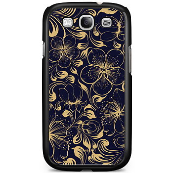 Samsung Galaxy S3 Mini Skal - Mörkblå Blommor