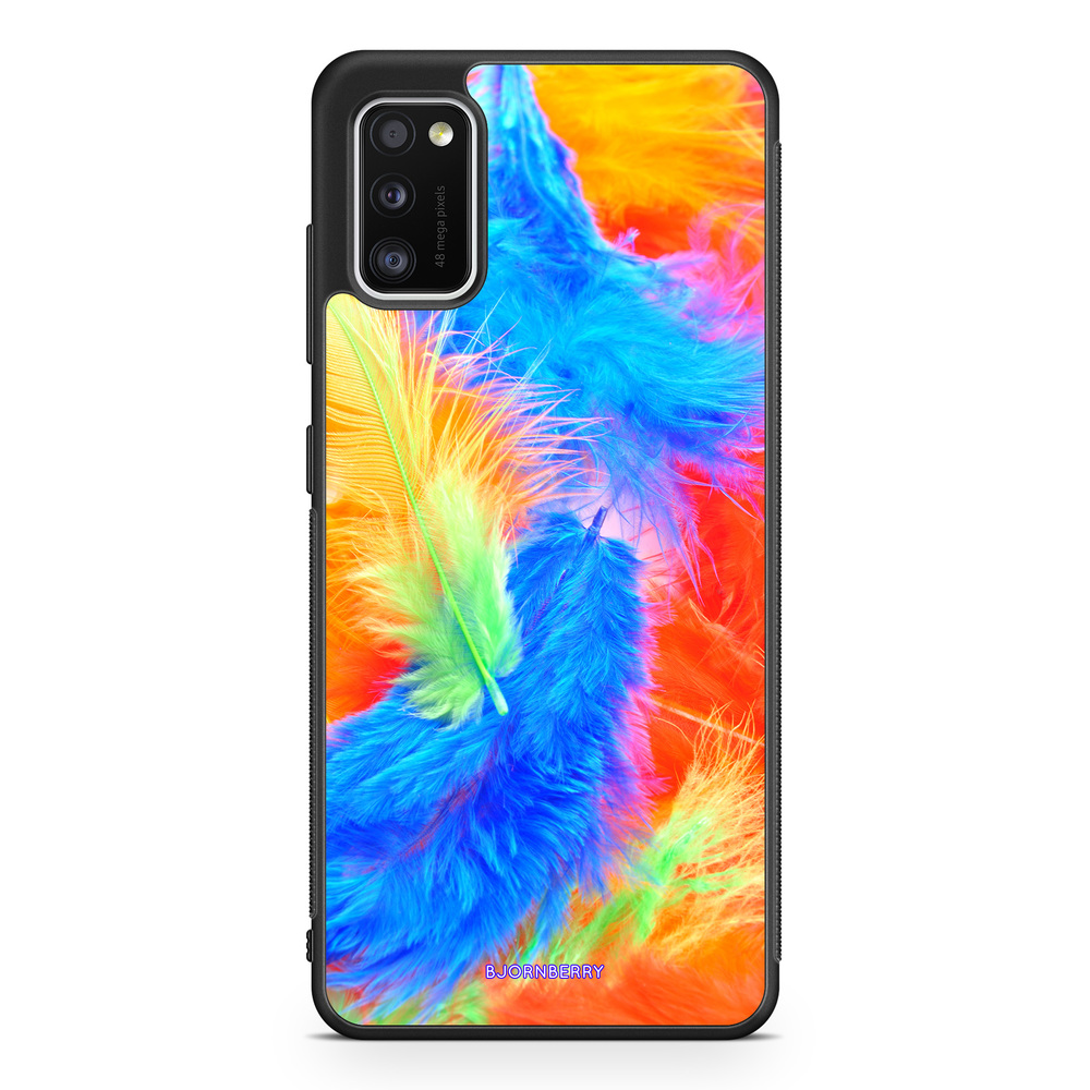 Samsung Galaxy A41 Case - Easter Feathers