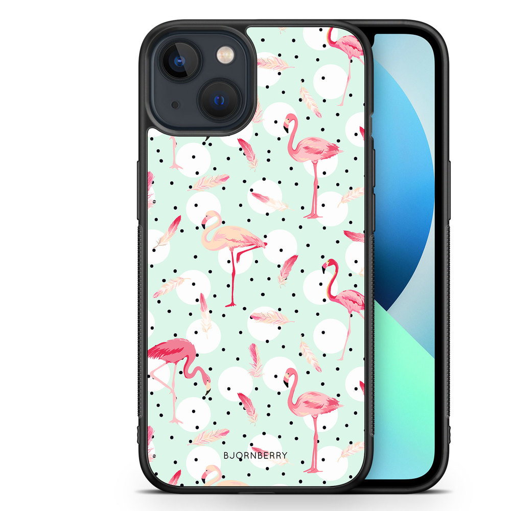iPhone 13 Mini Case - Flamingos