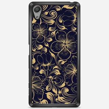Sony Xperia X Performance Skal - Mörkblå Blommor