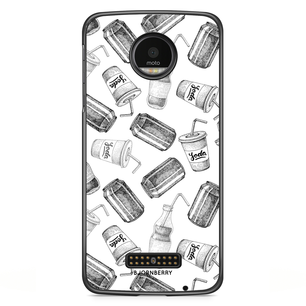 Moto Z2 Play Case - Soda Black & White