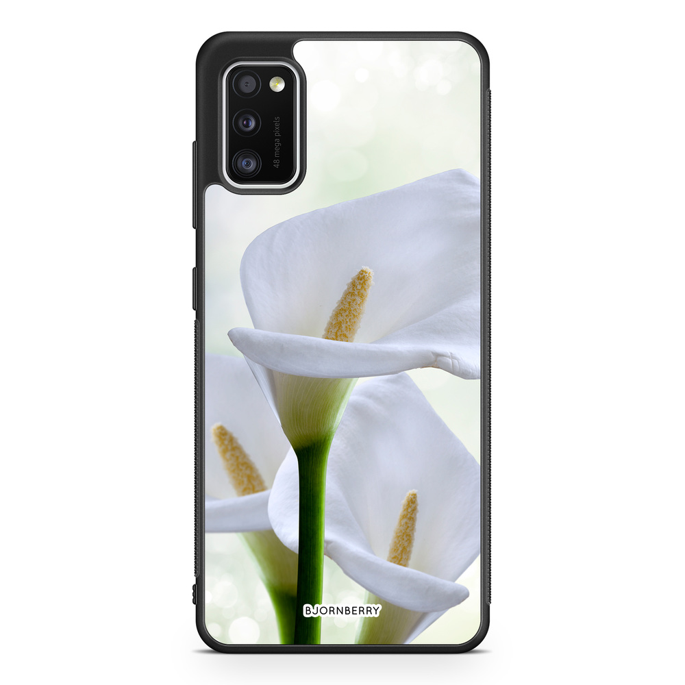 Samsung Galaxy A41 Case - White flower