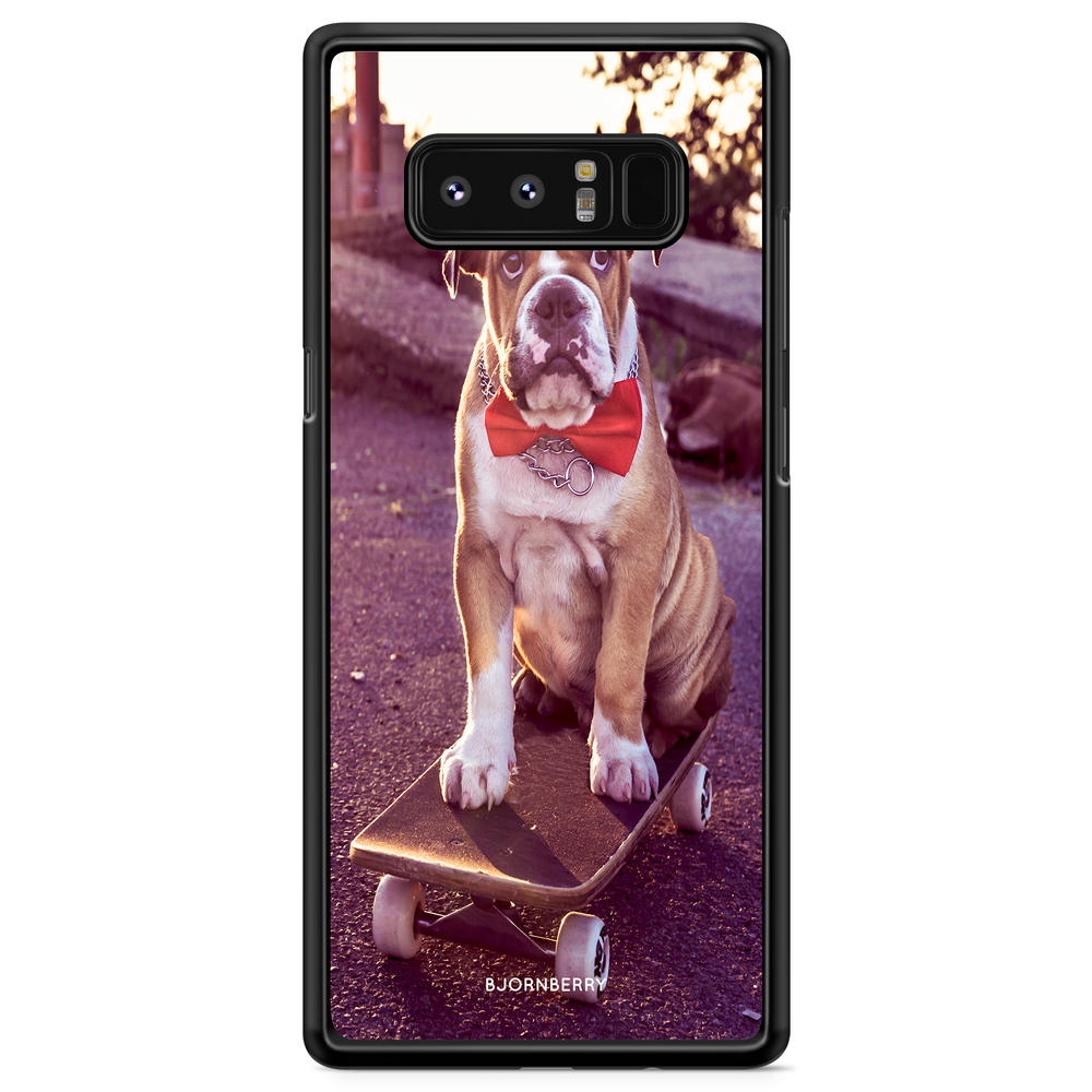 Samsung Galaxy Note 8 Case - Bulldog skateboard