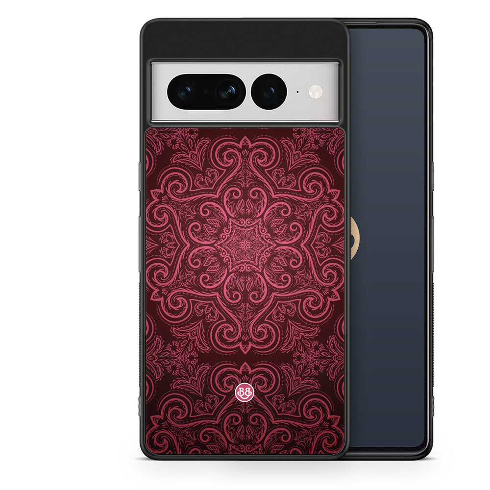 Google Pixel 7 Pro Case - Red Retro Pattern