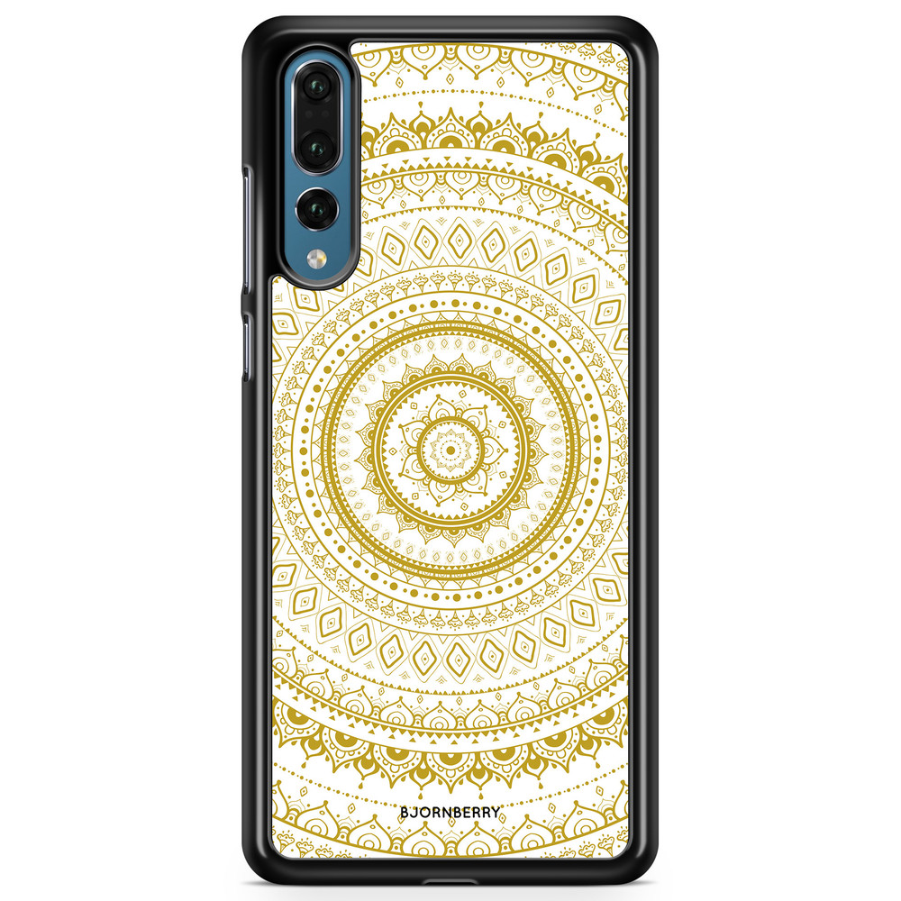 Huawei P20 Pro Case - Vit Guld Mandala