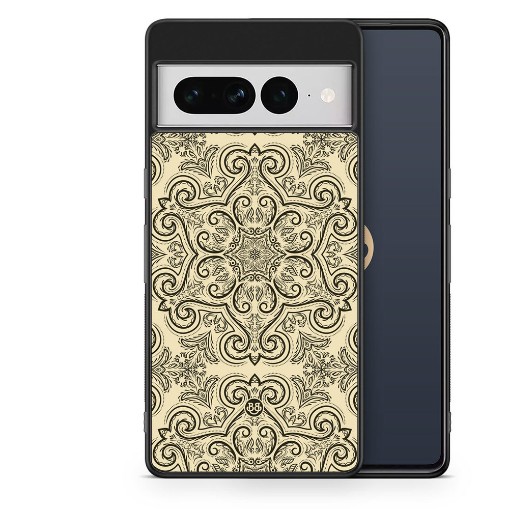 Google Pixel 7 Pro Case - Beige Retro Pattern