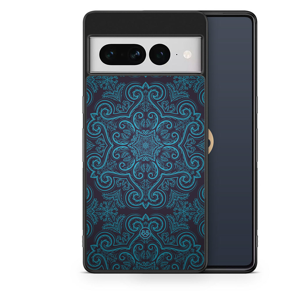 Google Pixel 7 Pro Case - Blue Retro Pattern