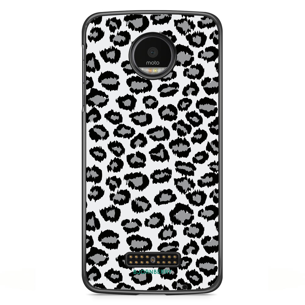 Moto Z2 Play Case - Gray Leopard