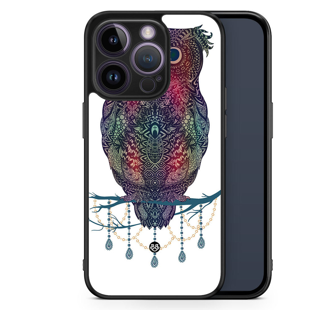 iPhone 14 Pro Case - Mandala Owl