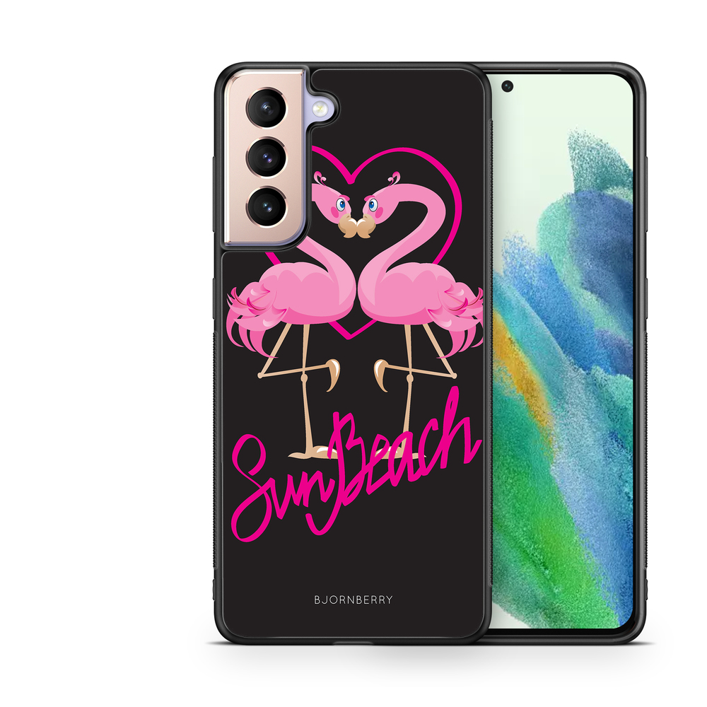Samsung Galaxy S21 FE 5G Case - Sun Beach Flamingo
