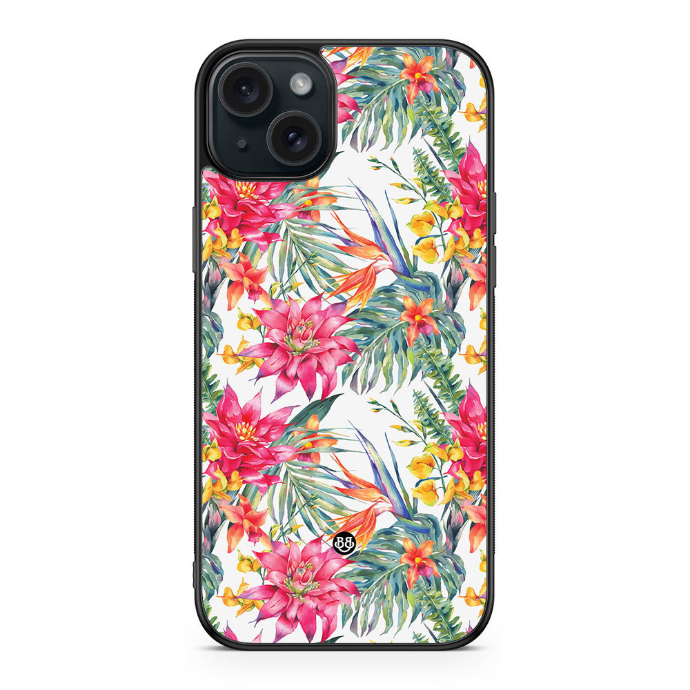 iPhone 15 Plus Skal - Exotiska Blommor