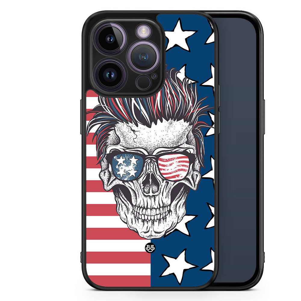 iPhone 14 Pro Case - USA Skull