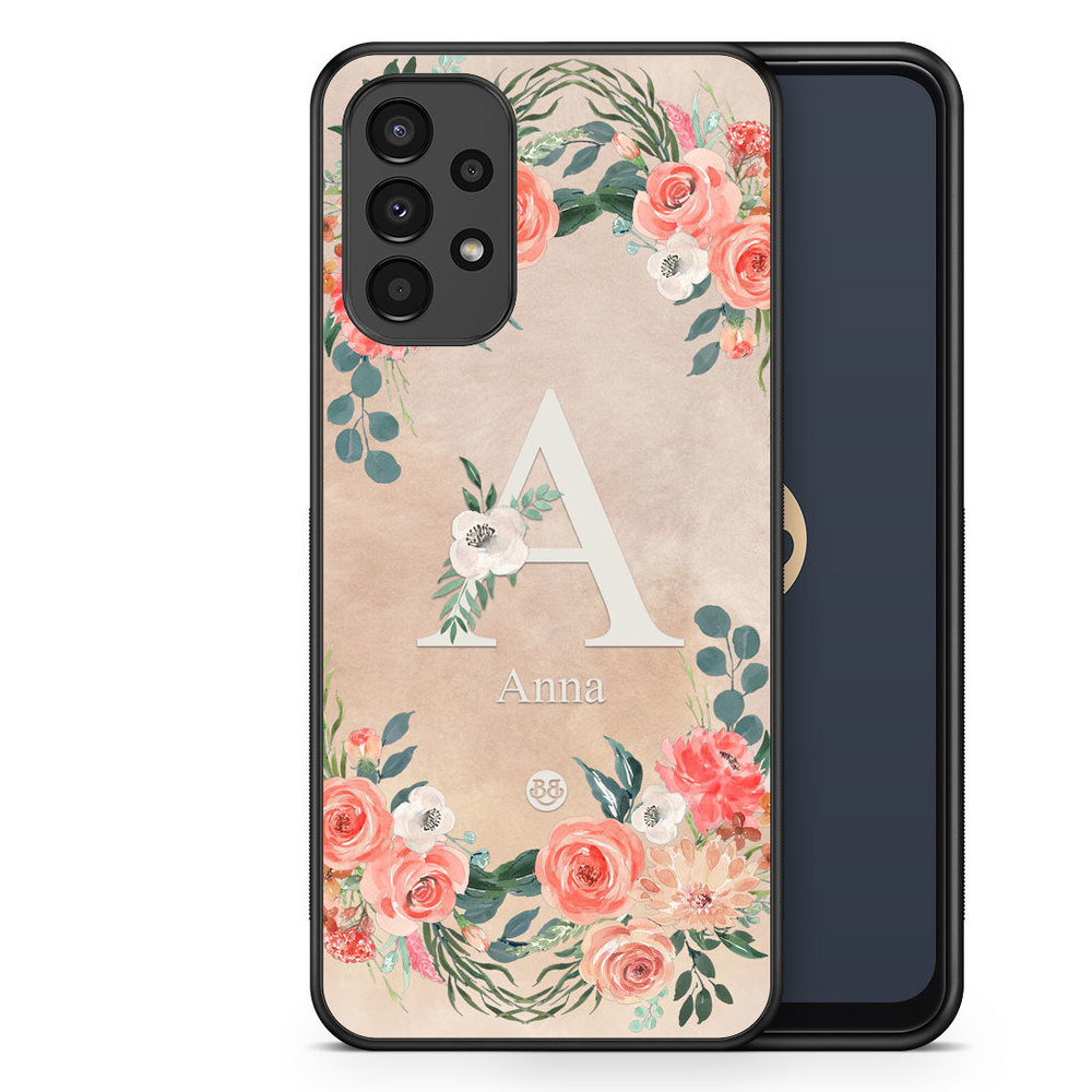 Samsung Galaxy A13 Custom Case - Monogram Sand