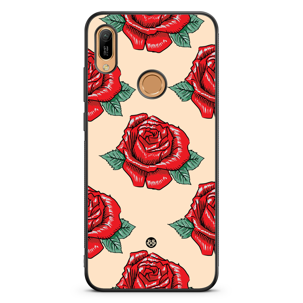 Huawei Y6 2019 Case - Rose Pattern