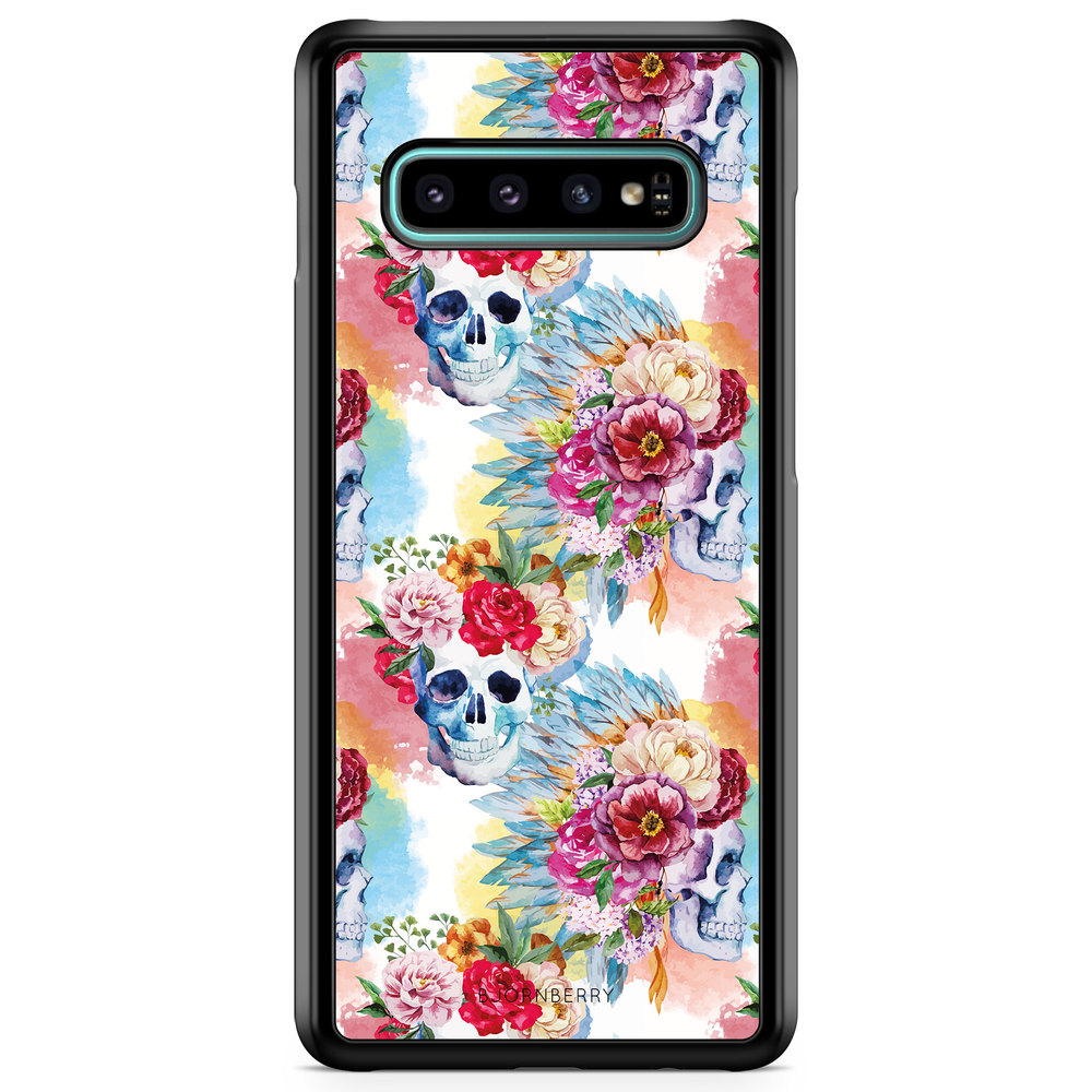 Samsung Galaxy S10 Plus Case - Skulls And Flowers