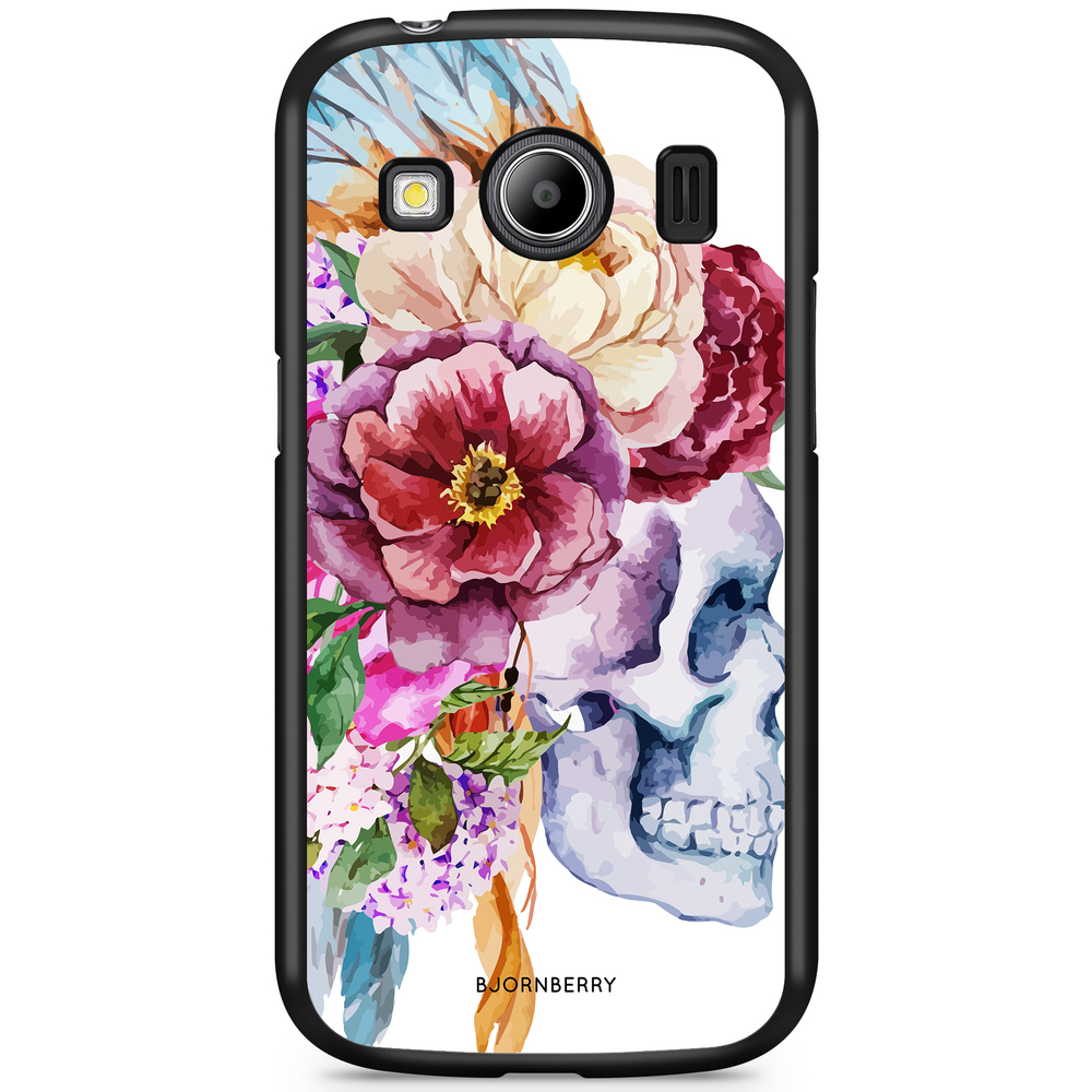 Samsung Galaxy Ace 4 Case - Skull & Flowers