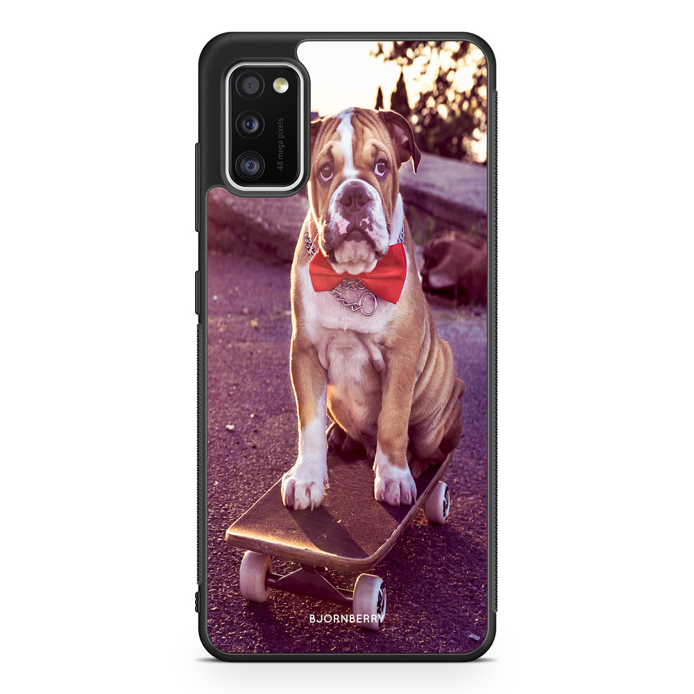 Samsung Galaxy A41 Case - Bulldog skateboard